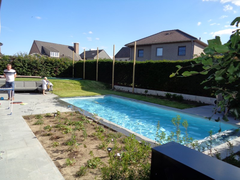 Zwembad + terras Merelbeke + aanbouw